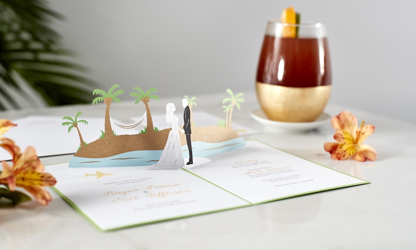 Beach Wedding Invitations by LovePop