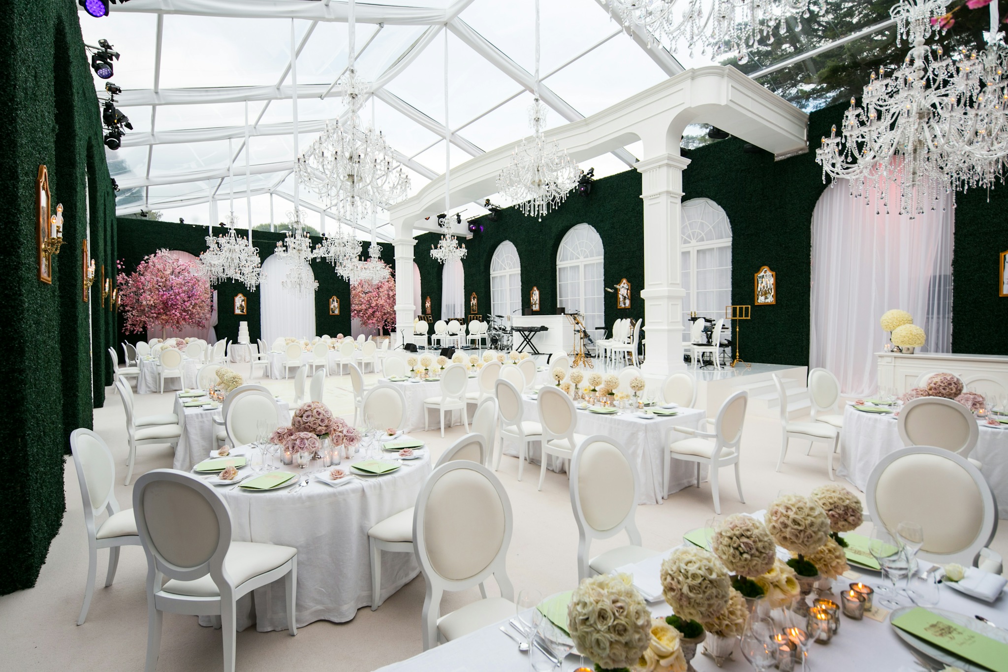 French Riviera canopy wedding