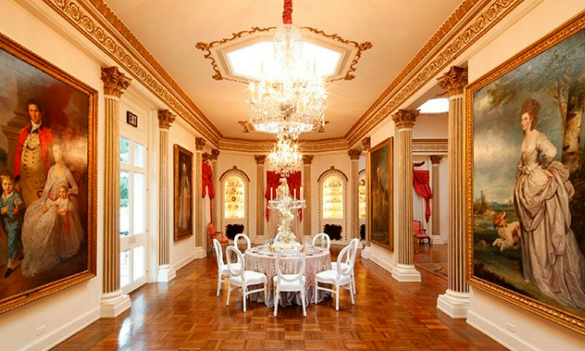 Museum venue with wall paintings at Museum of Fine Arts, Houston