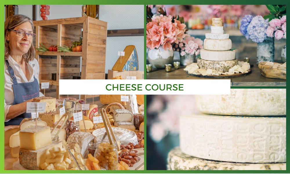 Cheese course and large selection at wedding