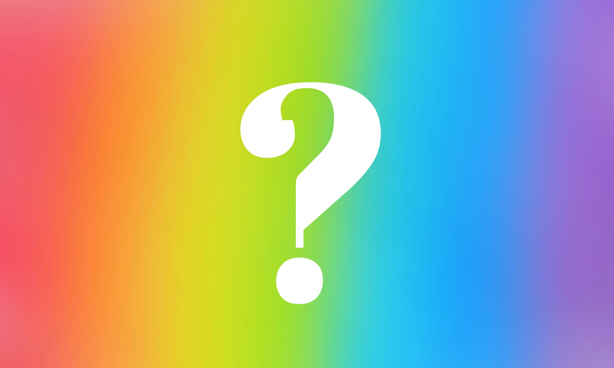rainbow question mark