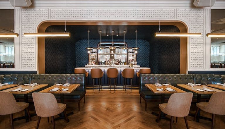 Upscale restaurant with fancy bar area and modern design, Viceroy Chicago | PartySlate