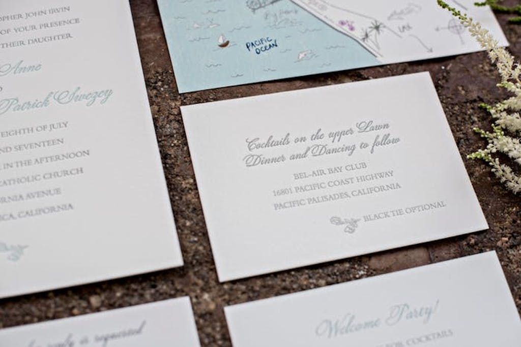 Printed Wedding invitations on soil | PartySlate