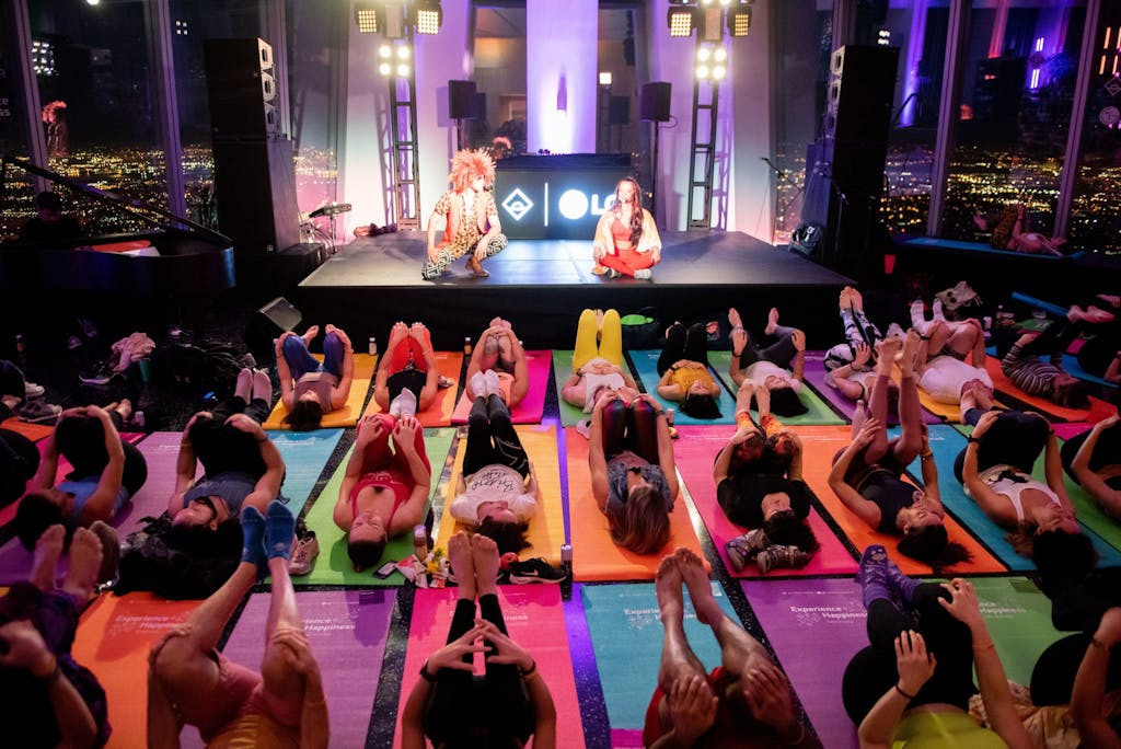 company employees doing yoga in nyc