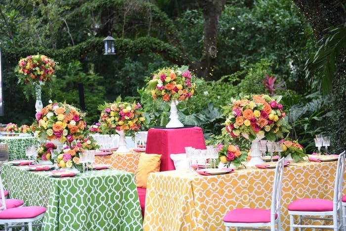 Citrus 50th Birthday Theme With Colorful Tablescapes | PartySlate