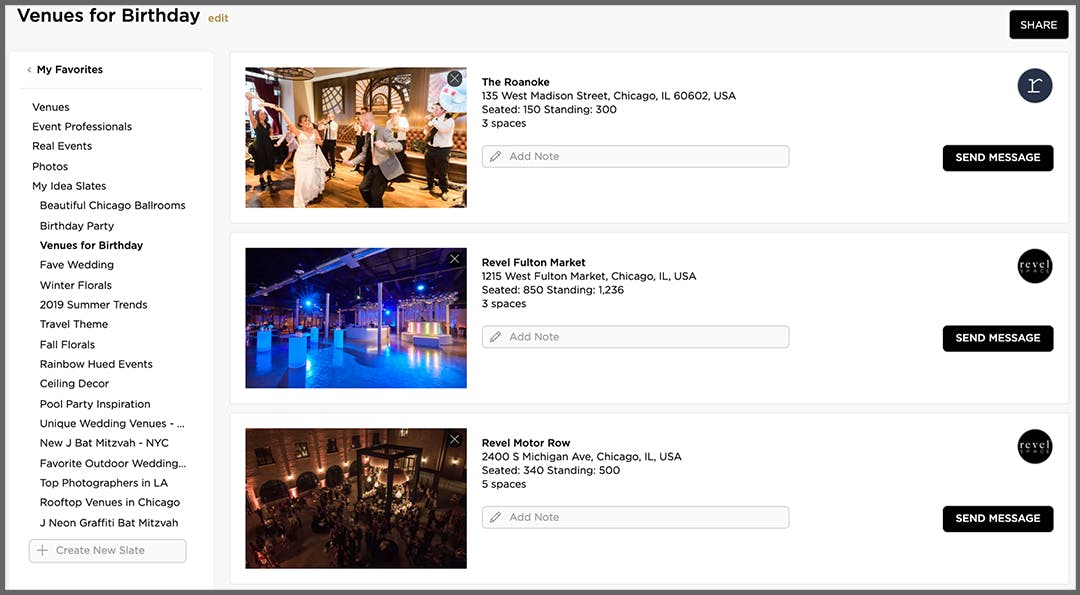 PartySlate venue directory
