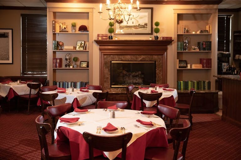 The Fireside Room at Gene and Georgetti Chicago in River North Chicago.