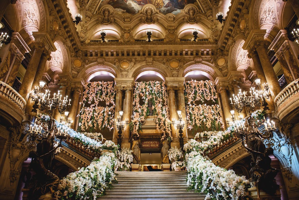 Cultural and Opulent Wedding Reception at the Opera de Paris in Paris, France