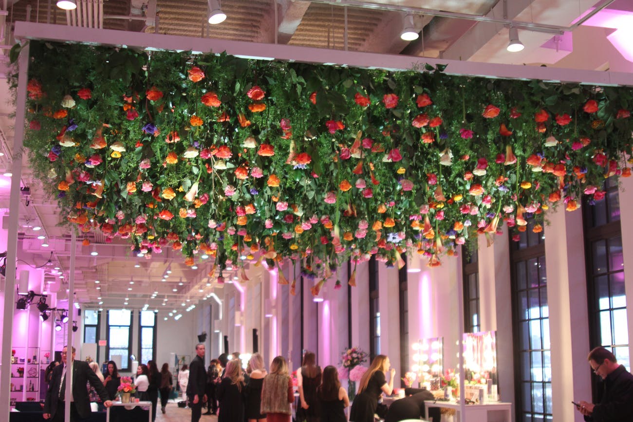 Amazing Hanging Arrangement of Colorful Flowers and Green Plants