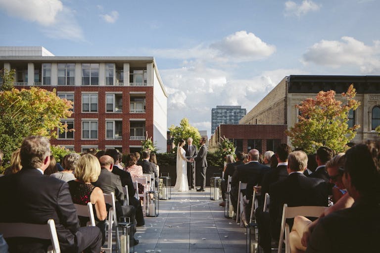 Chicago Rooftop Wedding at Outdoor Patio at Loft Lucia | PartySlate