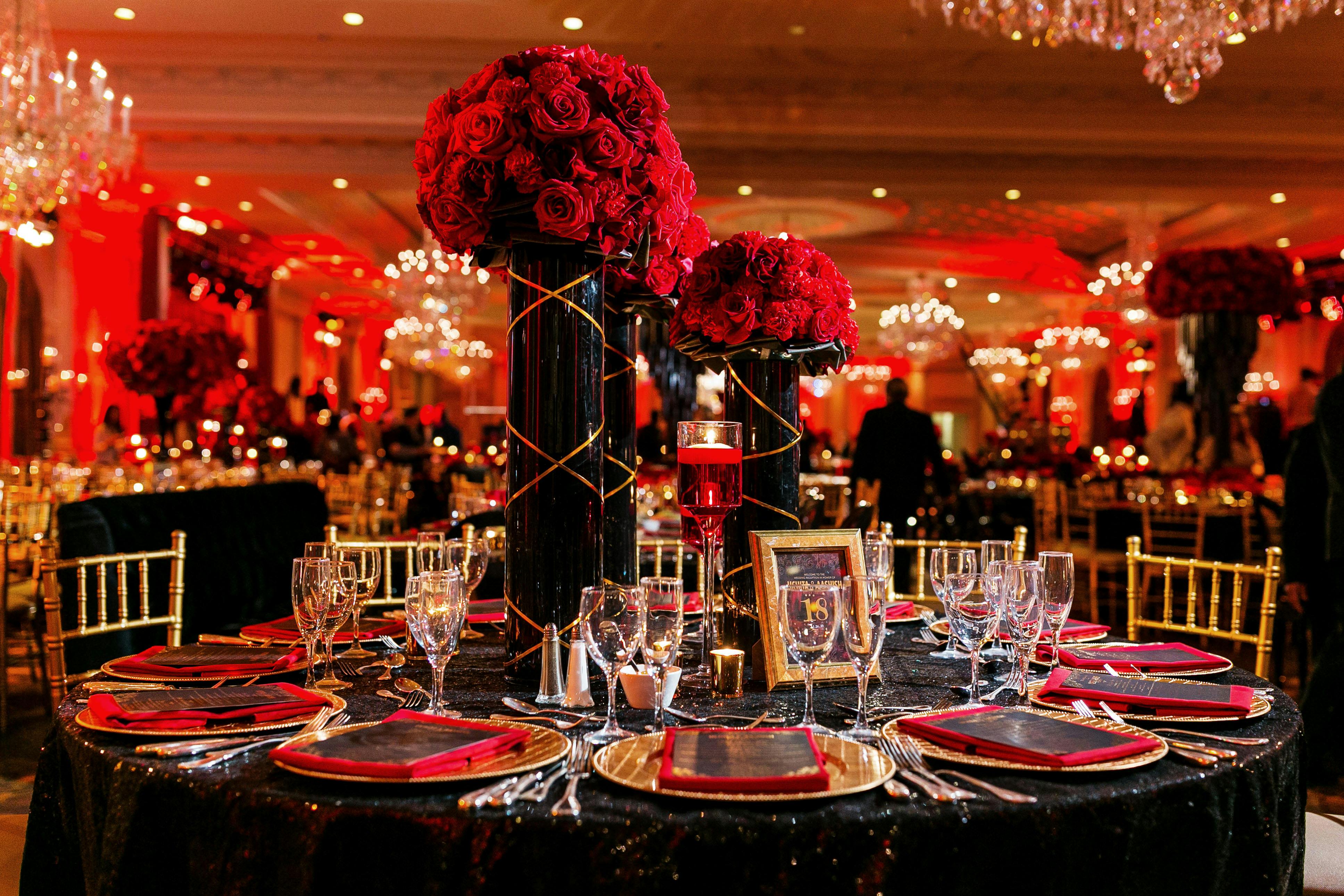 Colorful Autumn Wedding Reception at The Rockleigh in New York
