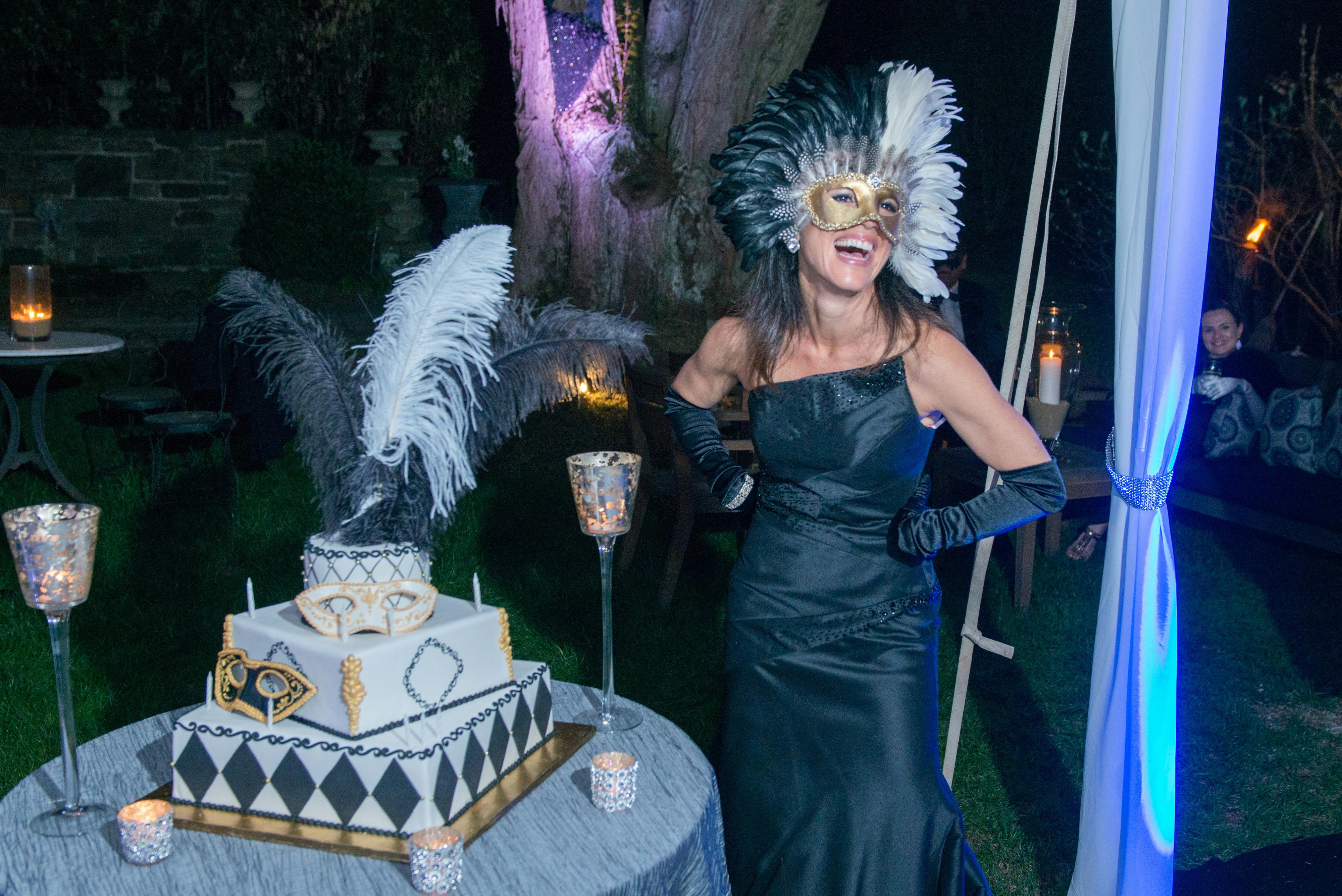Venetian masquerade- themed 50th Birthday Celebration at a private residence in Westchester, NY