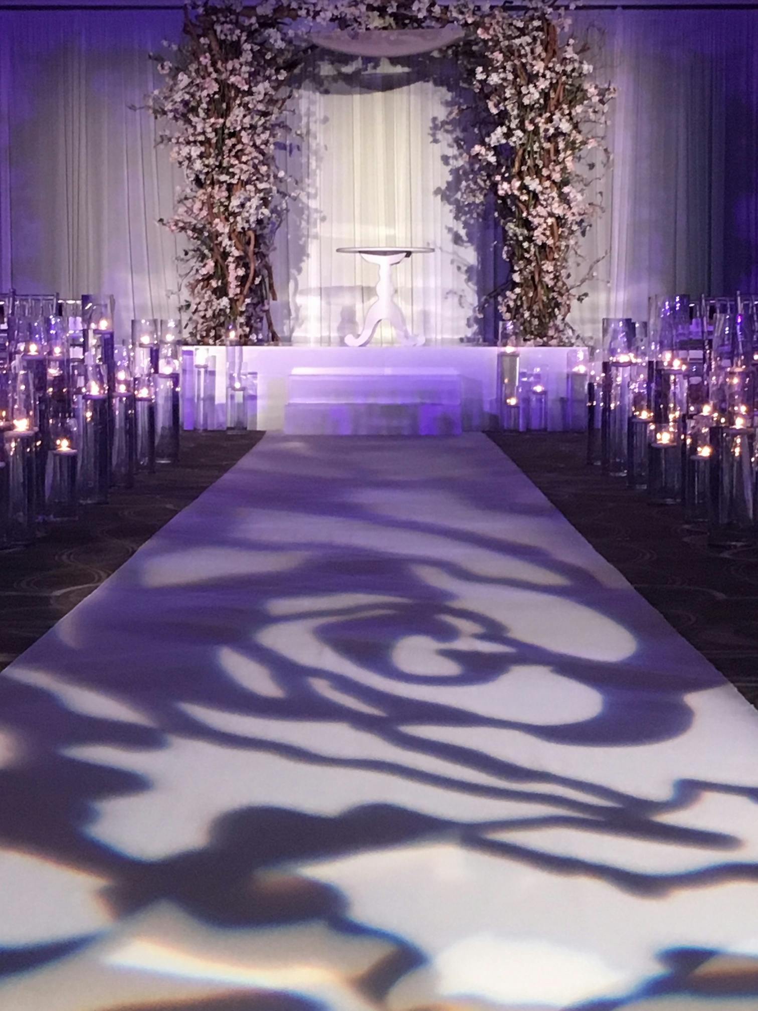 Glamorous & Stylish Wedding Turnberry Isle in Miami, FL With Creative Lighting Wedding Aisle Décor