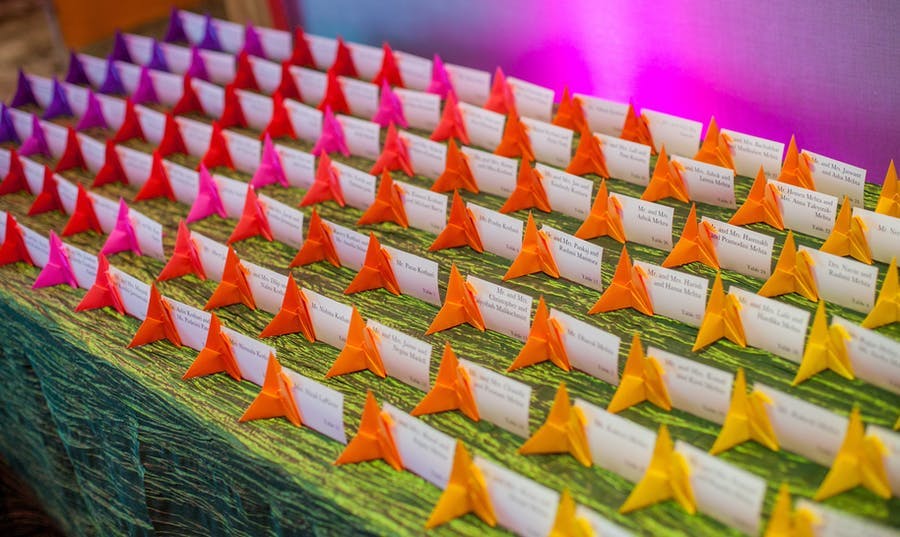 Rainbow aligned origami | PartySlate