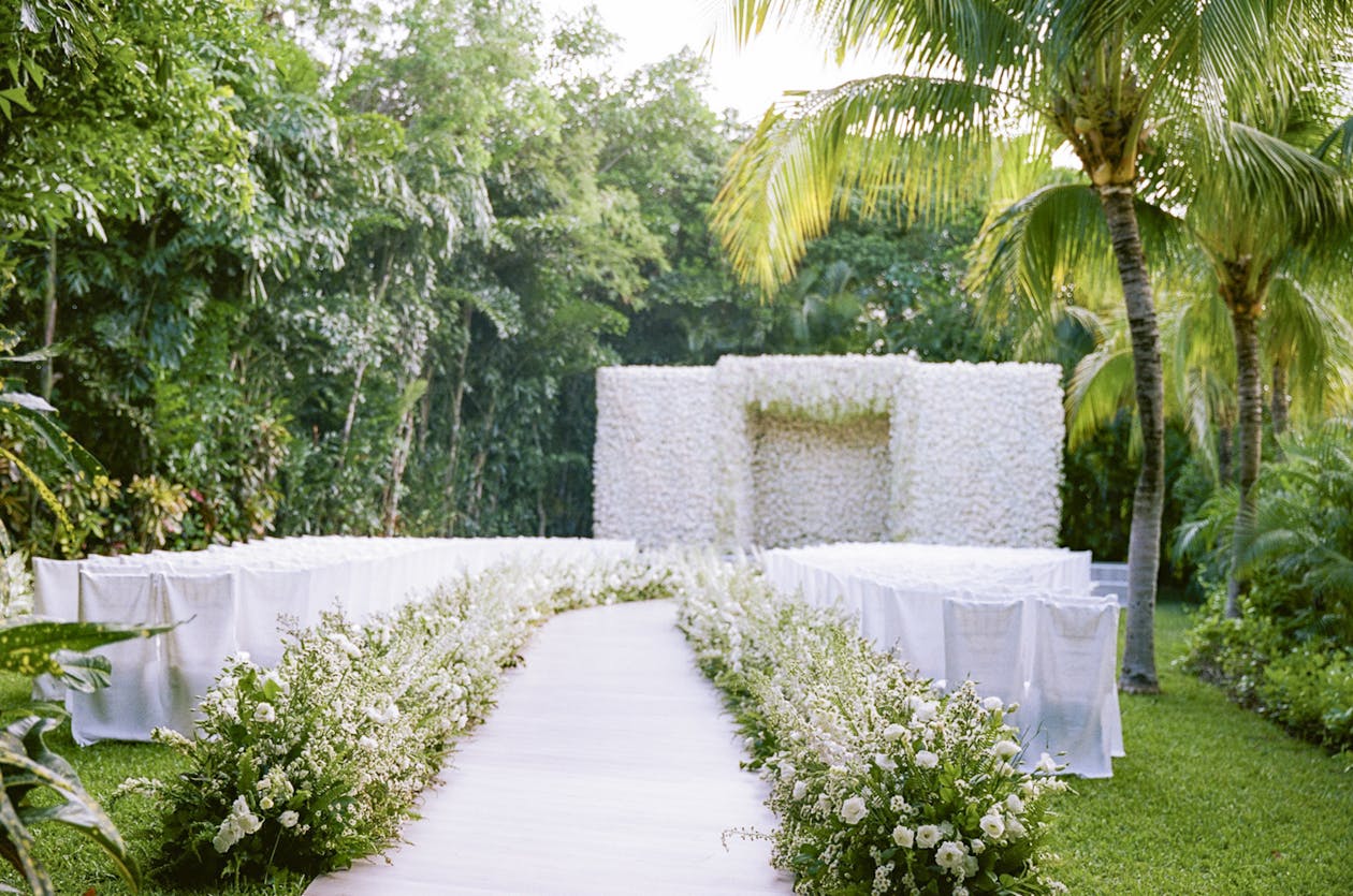 Simply Elegant White Beach Wedding at Rosewood Mayakoba in Playa Del Carmen, MX