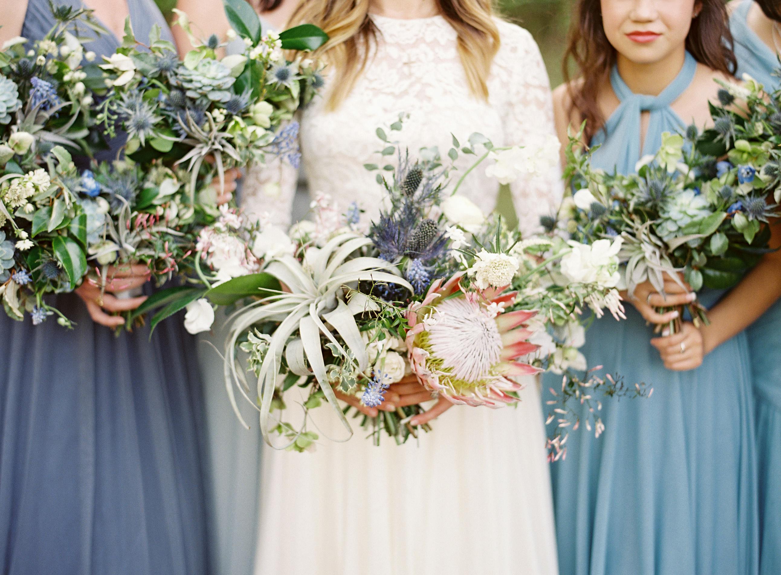 Wedding Flowers,Brides,Bridesmaids Bouquets Butterfly, Mint Green