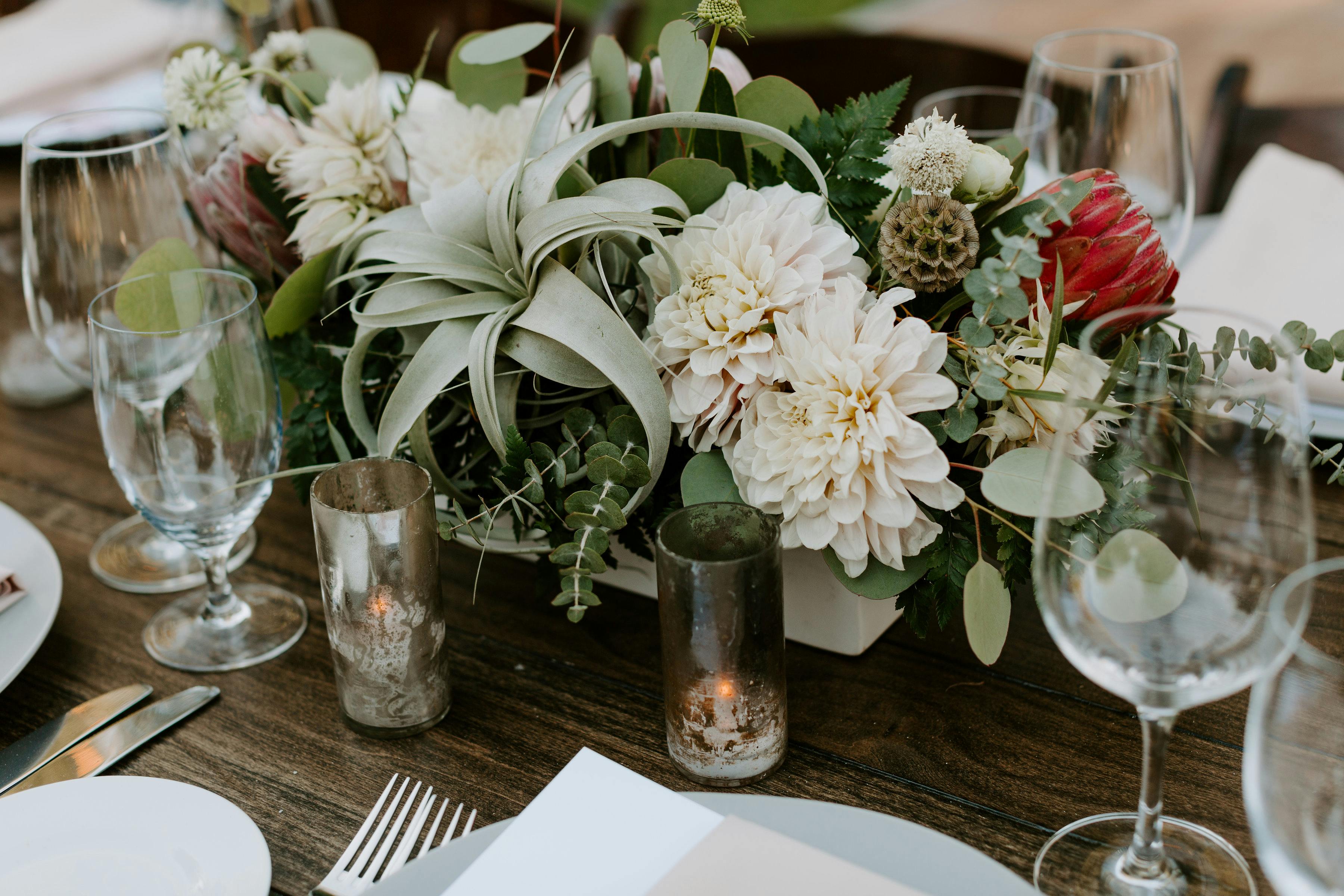 Desert-Inspired Wedding at Tre Posti in Napa, CA With Succulent Wedding Centerpieces
