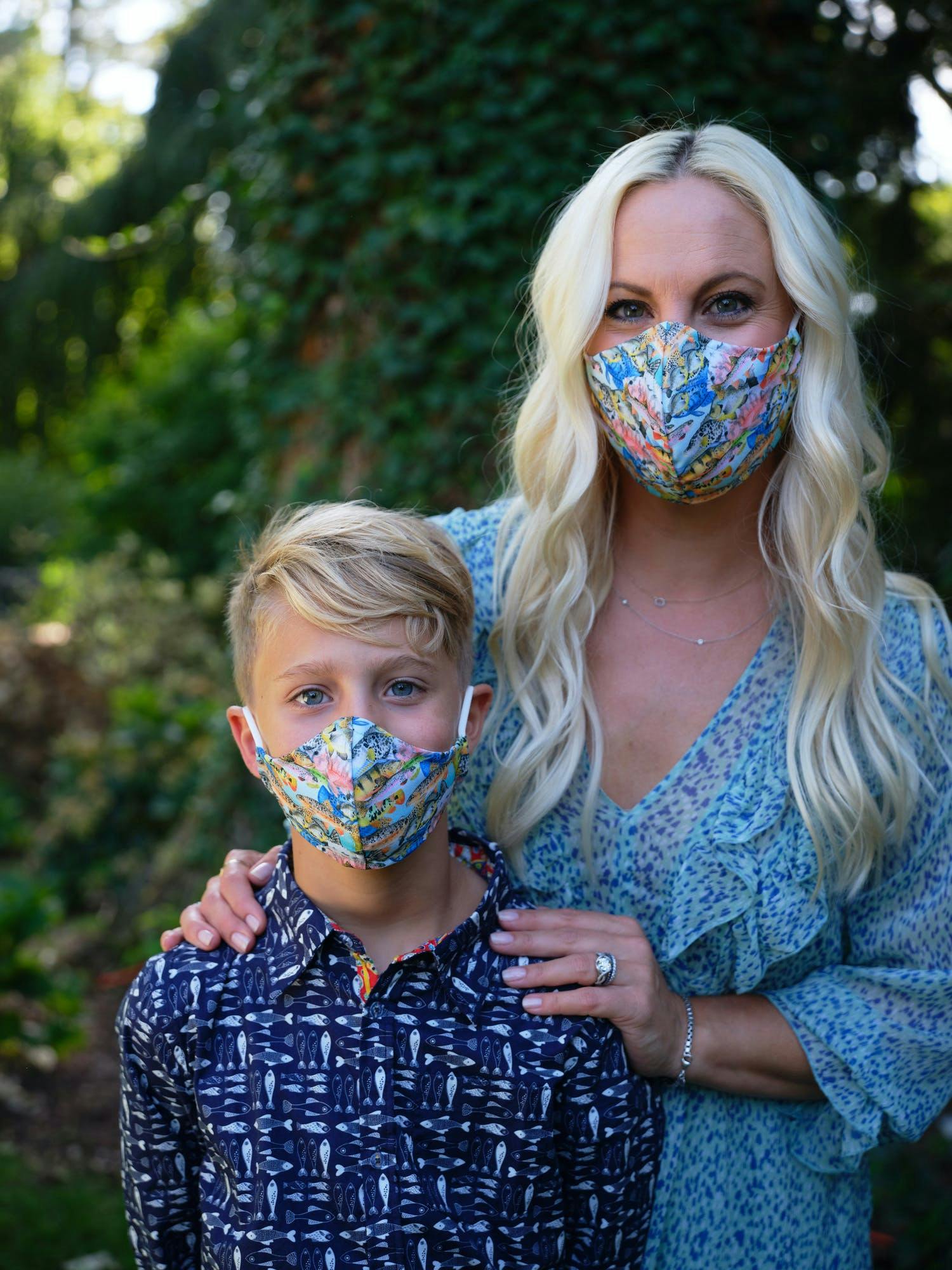 2021 trend women and son with masks on | PartySlate