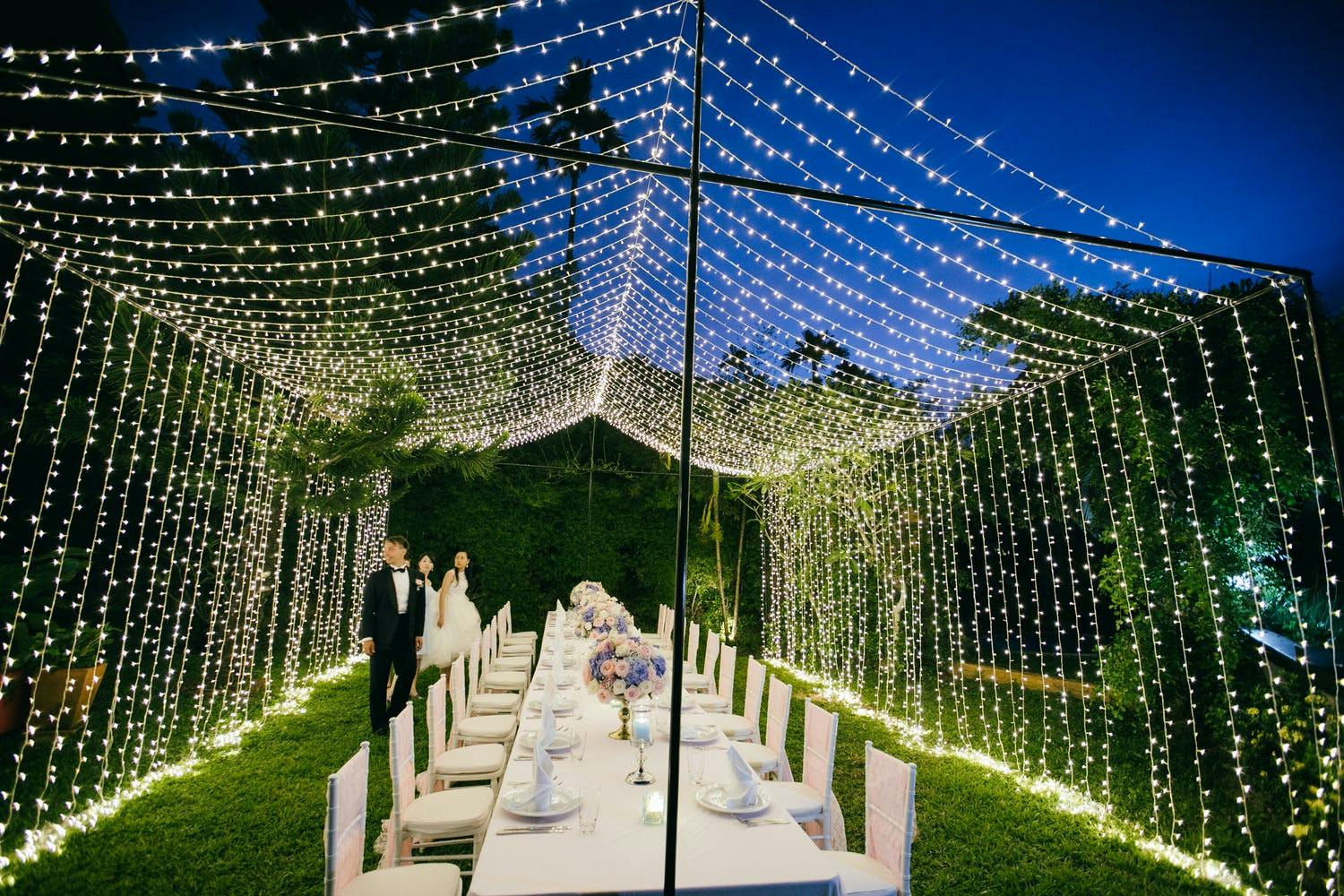 Glamorous large string light tent 2021 trend | PartySlate