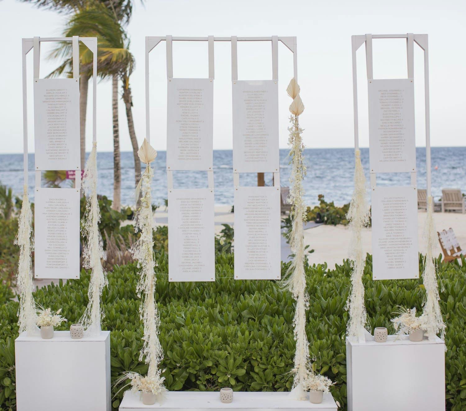 Hanging signage for wedding ceremony 2021 trend | PartySlate
