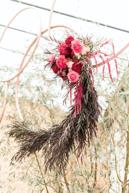 Hanging floral arrangement