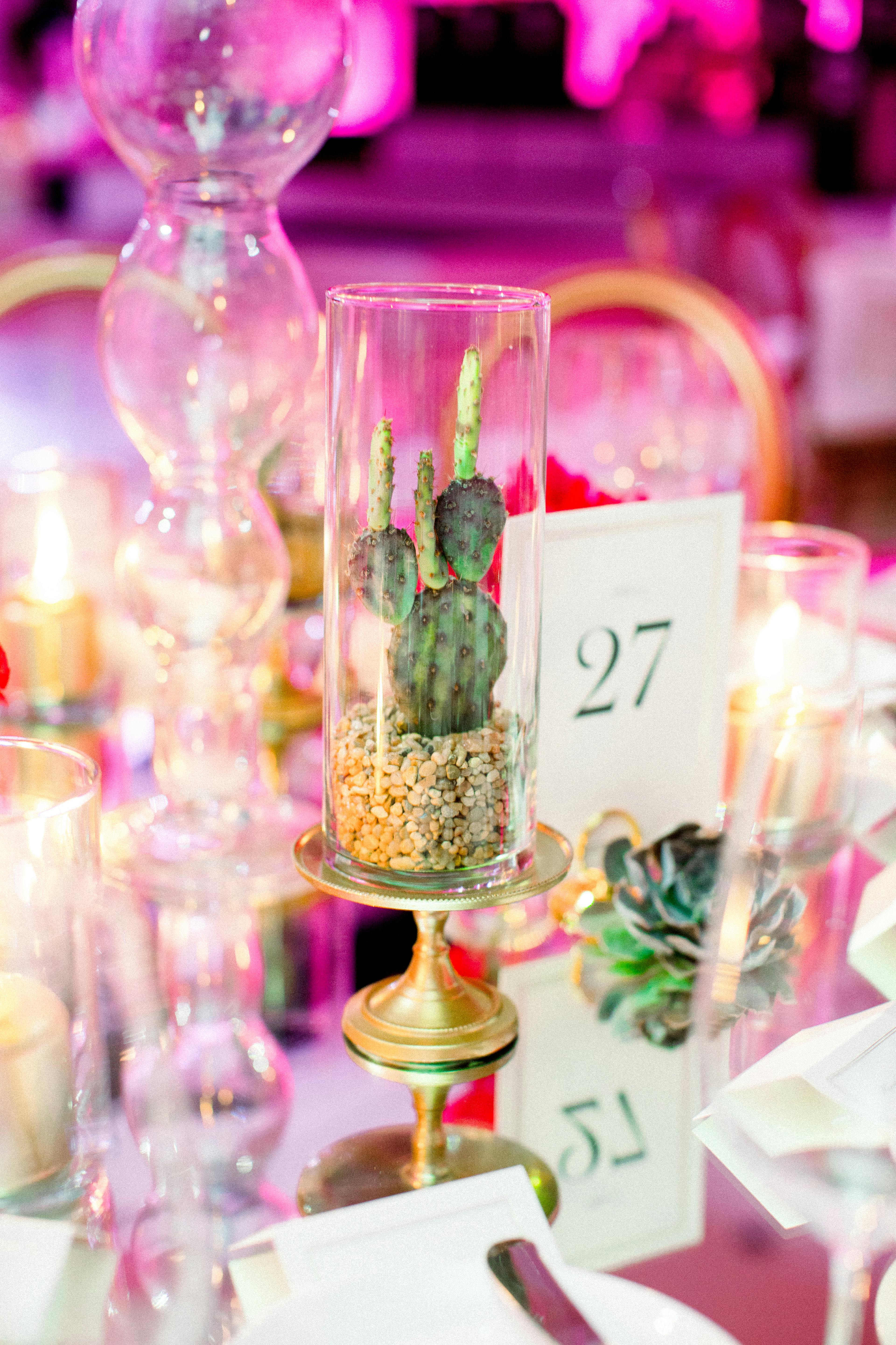 Ritz Carlton Formal Wedding in Marana, AZ With Cactus Centerpieces.