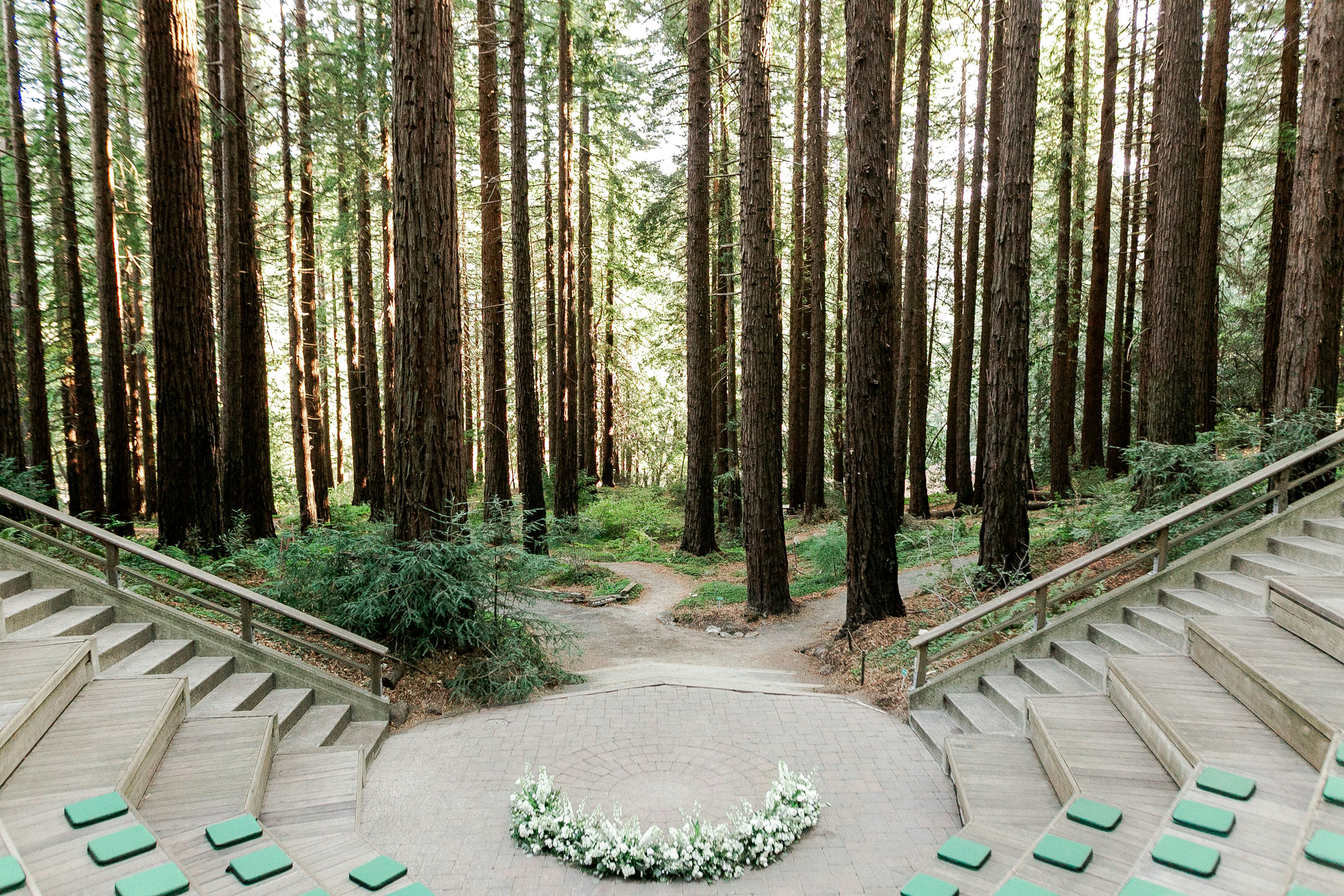 Rustic Wedding at UC Berkley Botanical Gardens With Mint Green and White Spring Wedding Colors