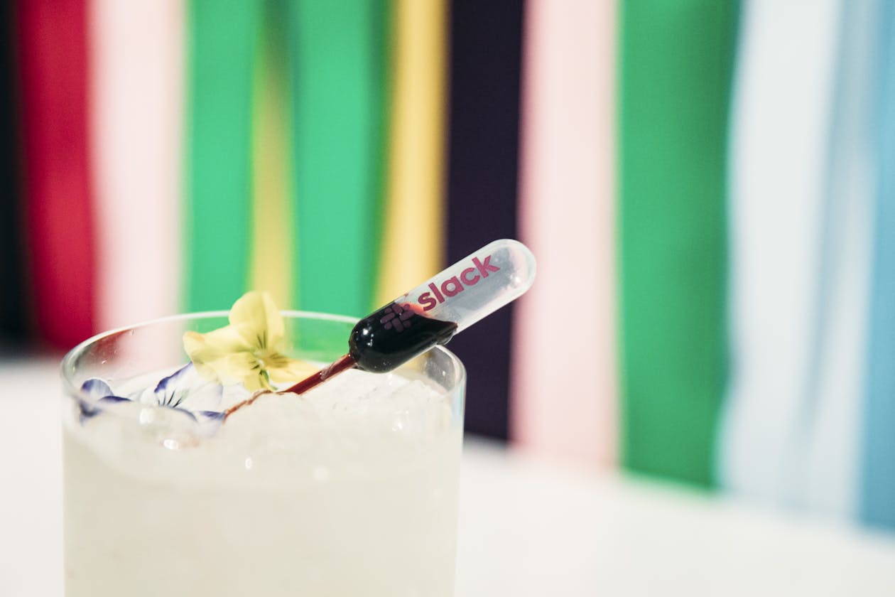 Slack 6th Anniversary Party Cocktail With Branding | PartySlate