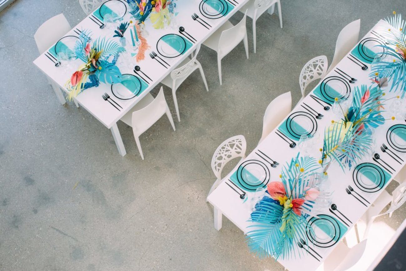 Bright and colorful outdoor/indoor Micro Bar Mitzvah | PartySlate