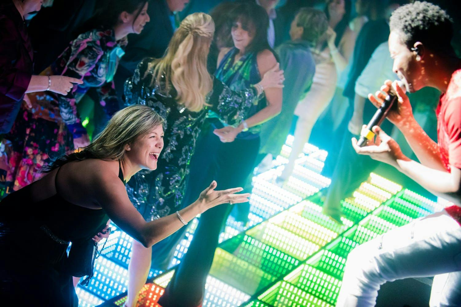 Band Sings to Woman on LED Dance Floor | PartySlate