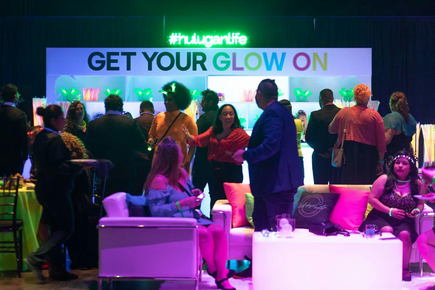 Glow-Themed Hulu Party With Glow Paint Activities | PartySlate