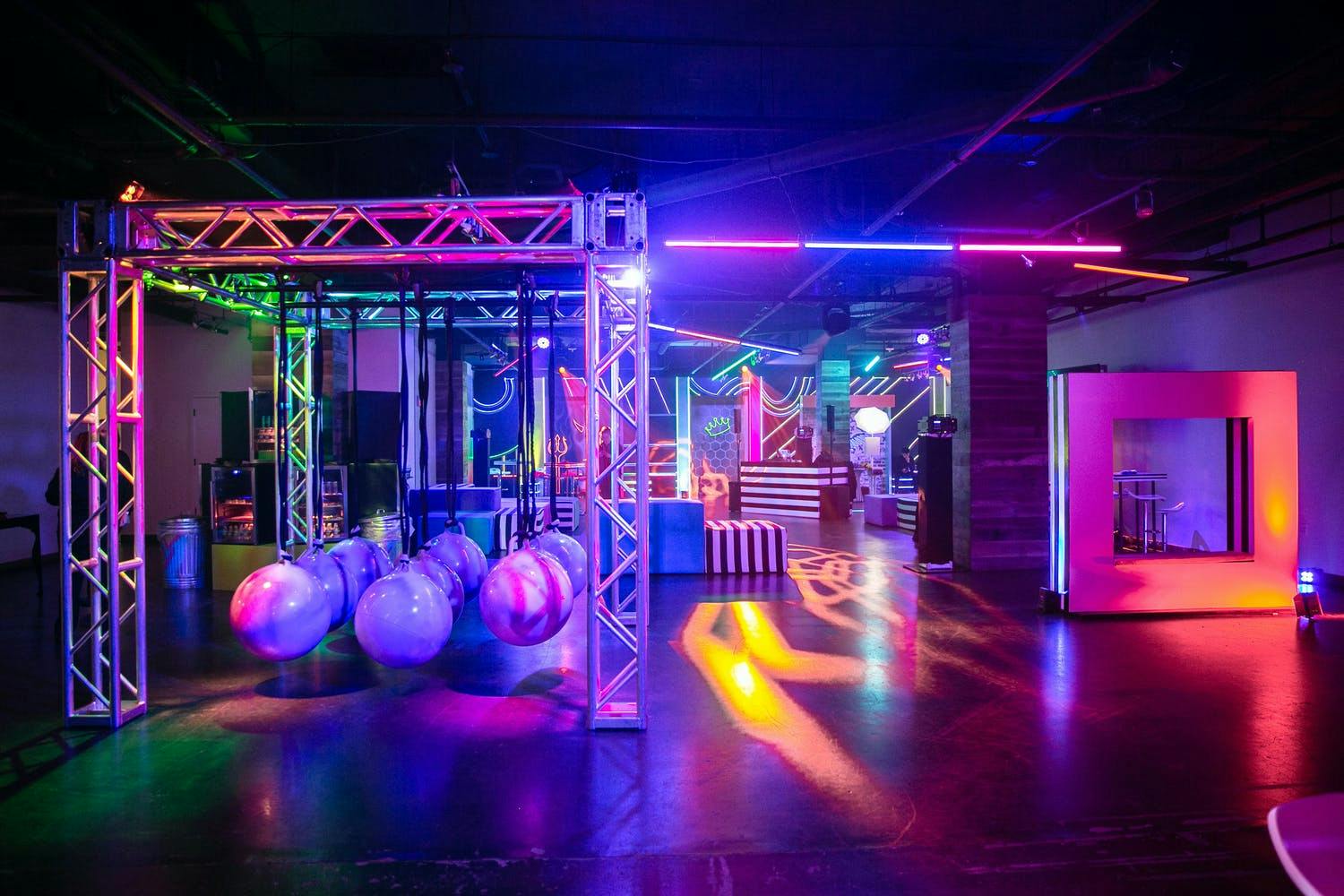 Neon Birthday Party with Yoga Balls | PartySlate