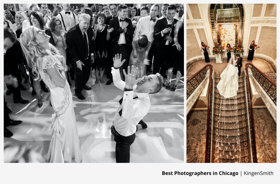 Wedding Photo Collage of Photography by Chicago Photographer KingenSmith | PartySlate