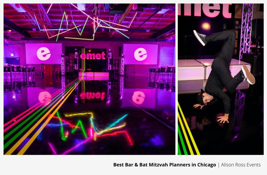 Neon Bar Mitzvah Party Planned by Alison Ross events | PartySlate