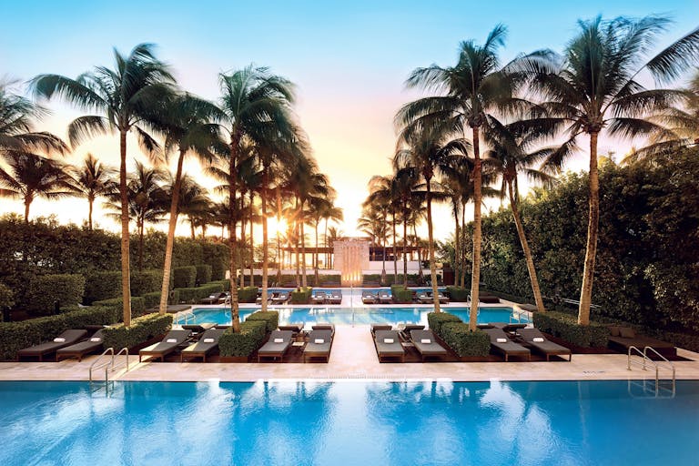 Large pool at a beach wedding venue in Miami | PartySlate
