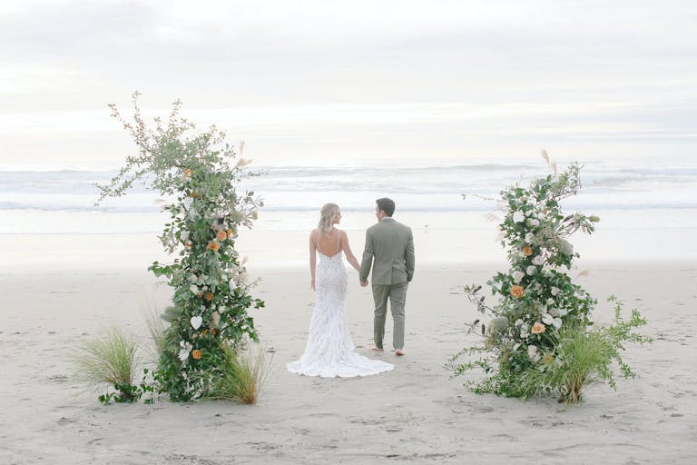 Beach wedding venue in California with beautiful florals | PartySlate