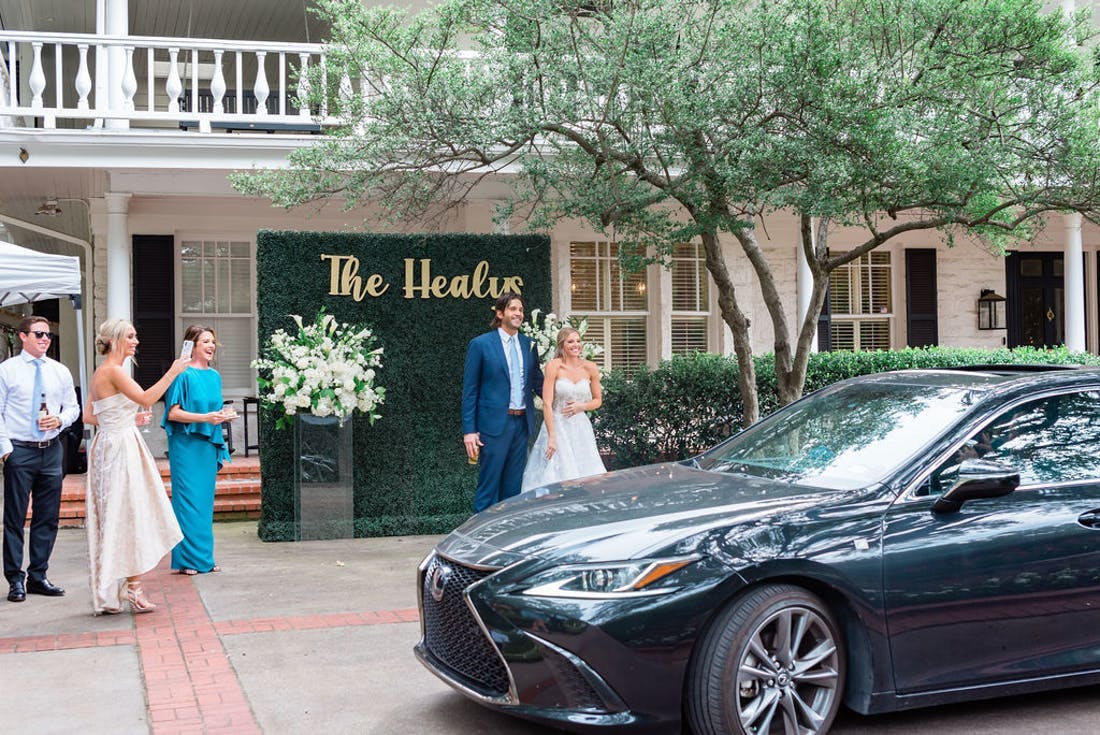 A micro wedding that had friends and family drive by and show their love | PartySlate