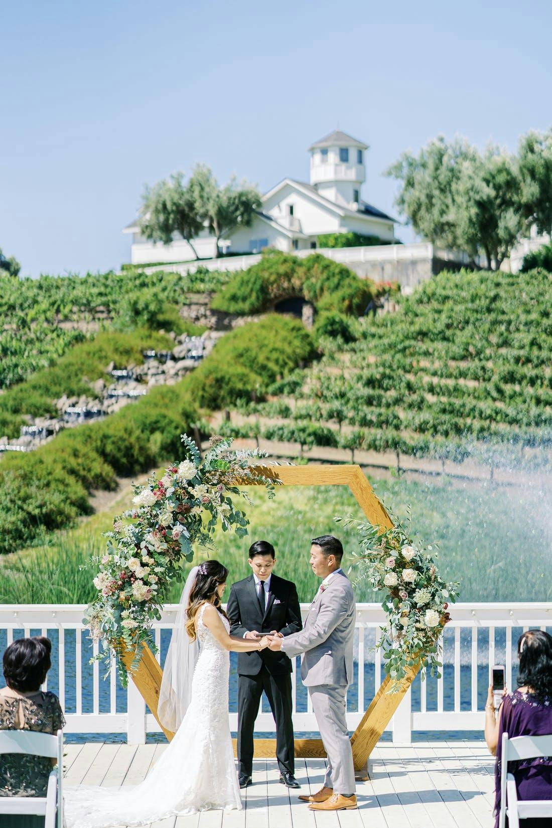 Micro wedding with a view of a California vineyard | PartySlate
