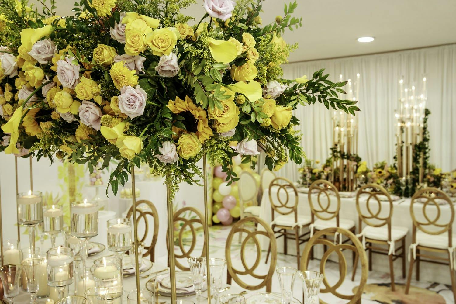 Yellow-Themed Baby Shower With Yellow Flower Décor | PartySlate