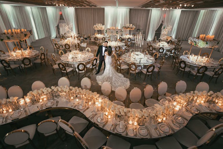 Glamorous indoor beach wedding venue | PartySlate