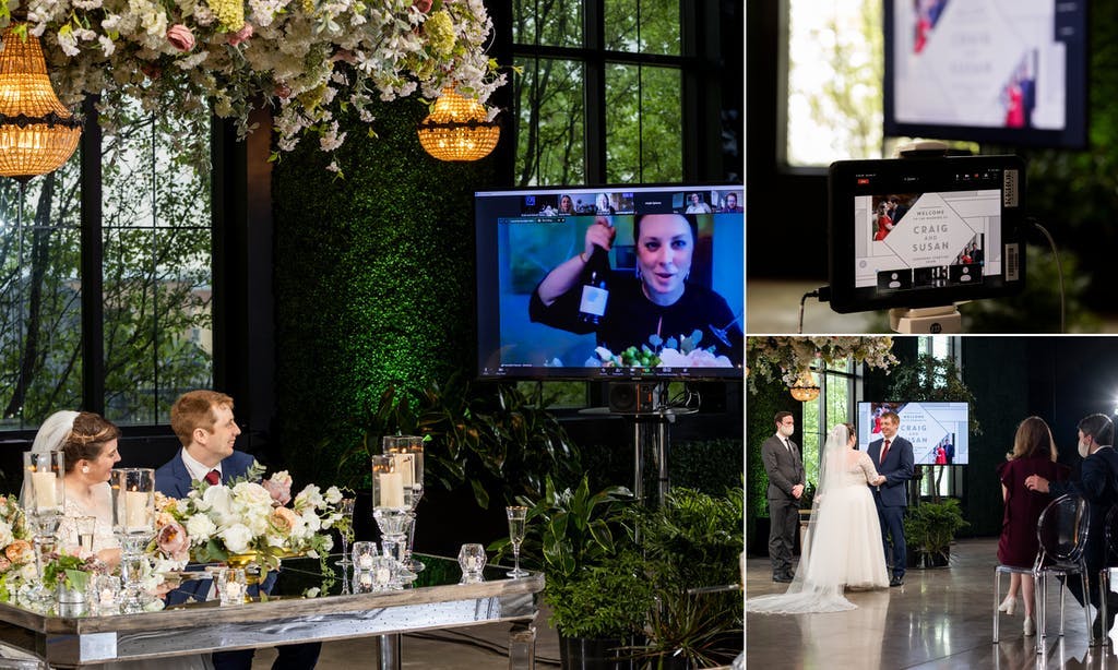 Virtual wedding ceremony and reception