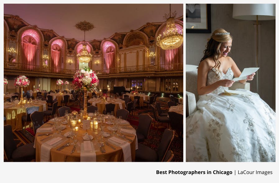 Wedding Photography Collage Captured by Chicago Photographer LaCour Images | PartySlate