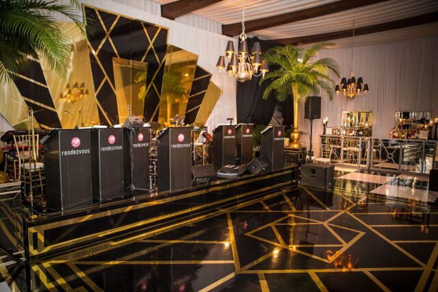 Art Deco Dance Floor at a Great Gatsby Themed Birthday Party | PartySlate