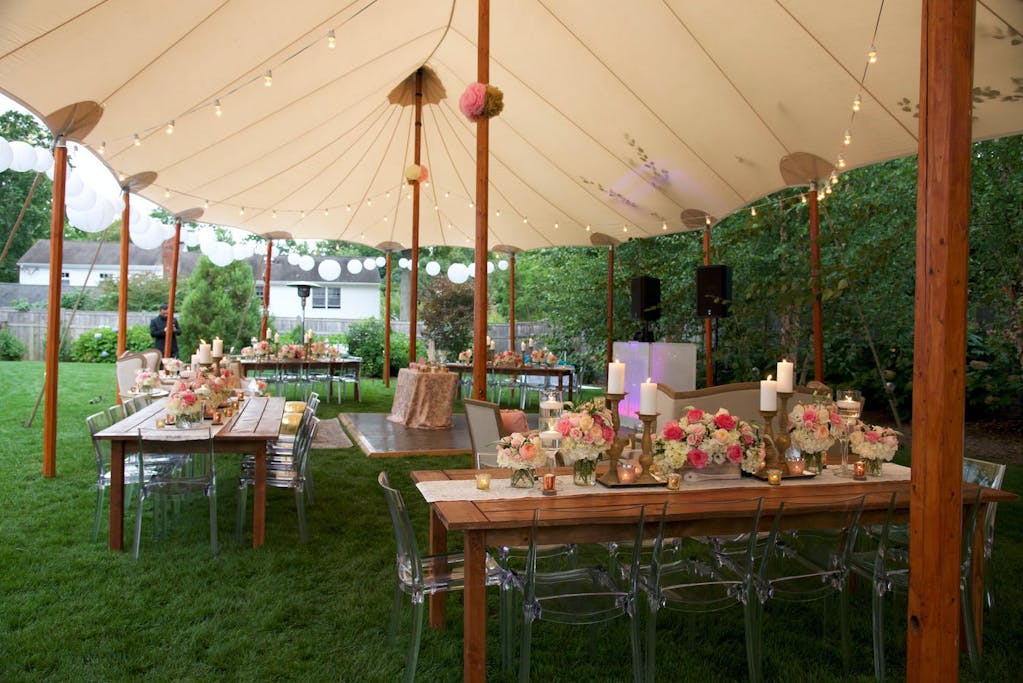 Outdoor Sweet 16 Party With Pole Tent | PartySlate
