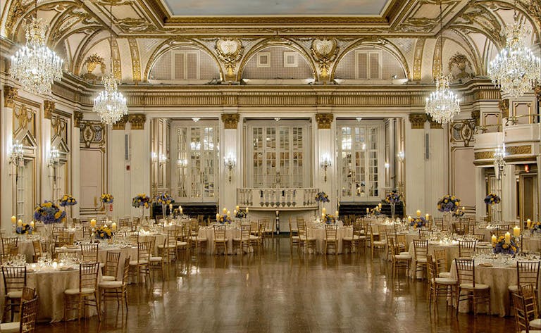 All Gold Grand Ballroom in a Hotel at Boston Wedding Venues | PartySlate