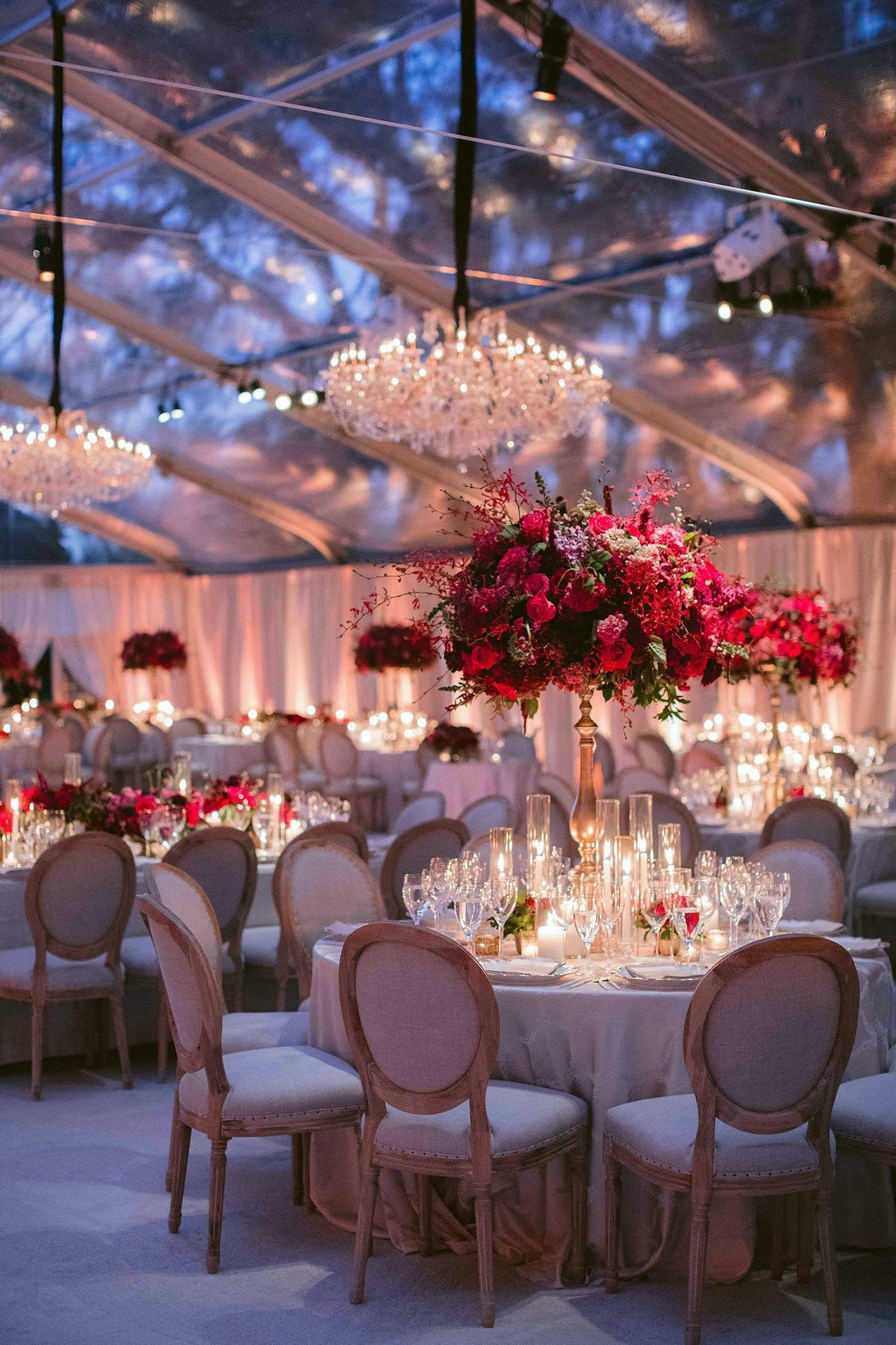 Romantic Wedding with Red Roses | PartySlate