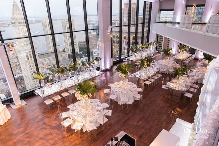 The State Room in Boston Wedding Venue. Floor-to-ceiling windows with panoramic views | PartySlate