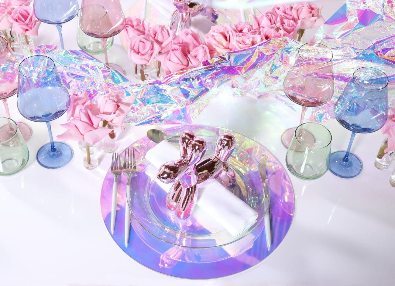 Iridescent Themed Dinner Party | PartySlate