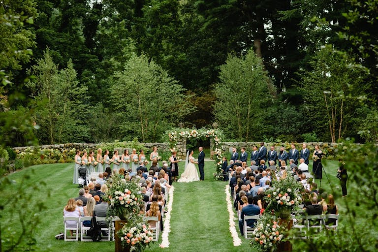 Outdoor wedding at a glamorous and unique estate | PartySlate