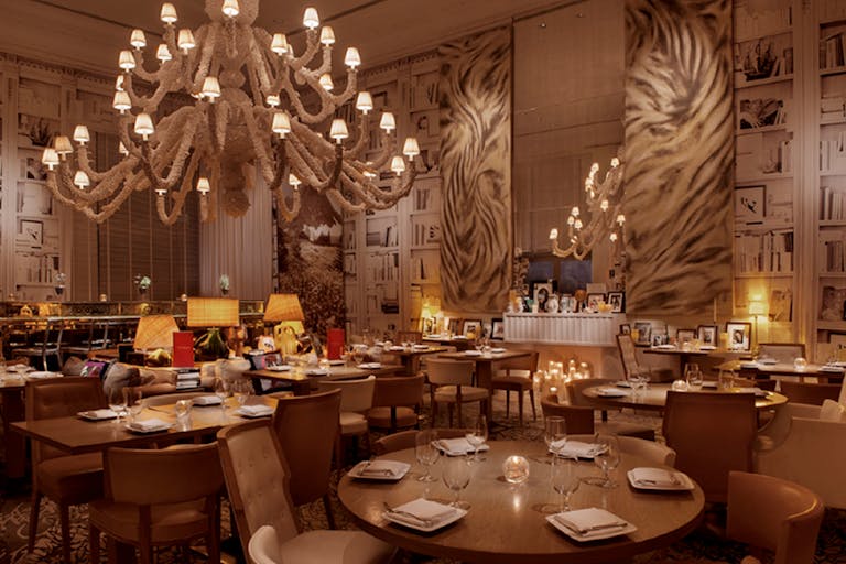 The Bazaar by José Andrés Dining Room With Coral Chandelier | PartySlate